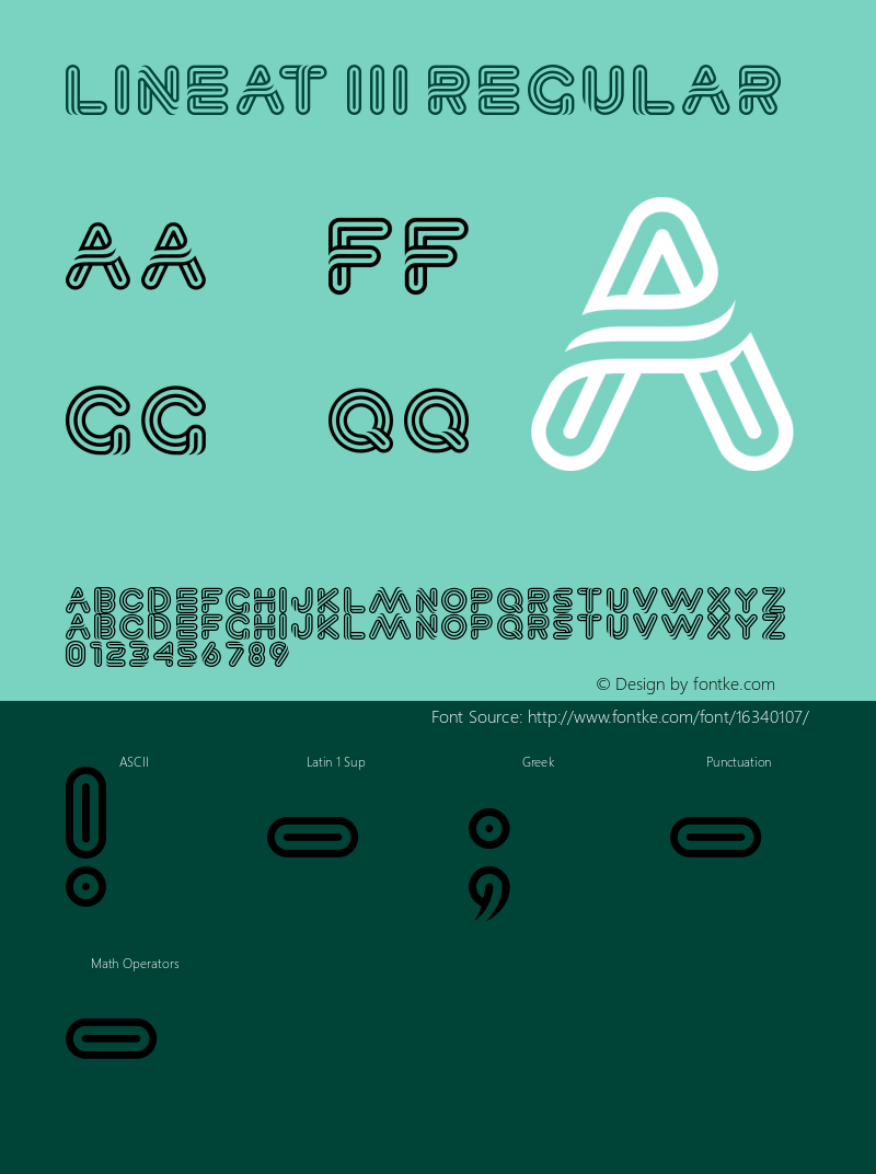 Lineat III Regular Version 1.00 March 9, 2016, initial release Font Sample