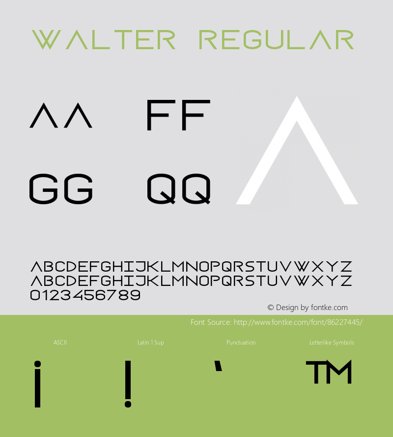 Walter Regular Version 1.000;PS 001.000;hotconv 1.0.88;makeotf.lib2.5.64775 Font Sample