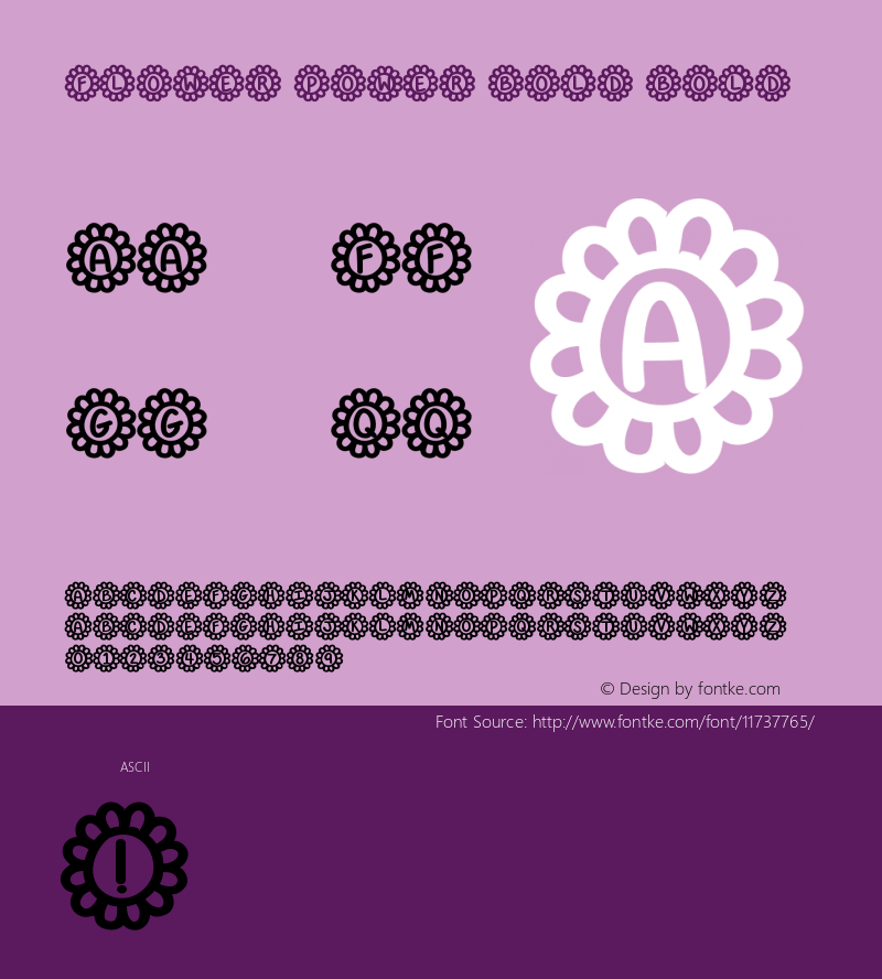 Flower Power Bold Bold Version 001.000 Font Sample