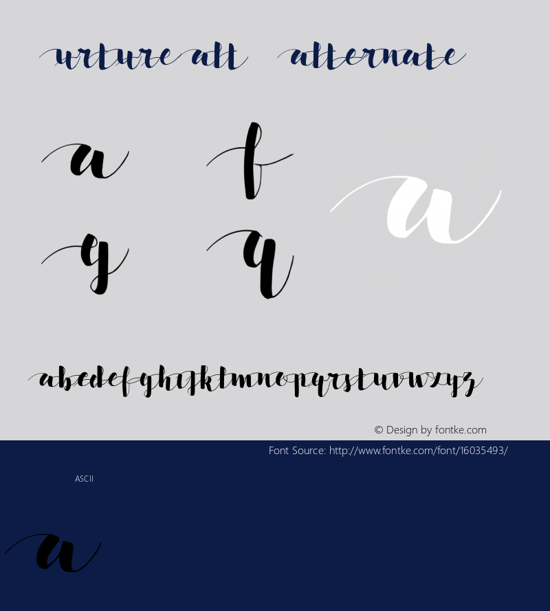 Nurture alt 2 alternate-2 Version 1.000 Font Sample