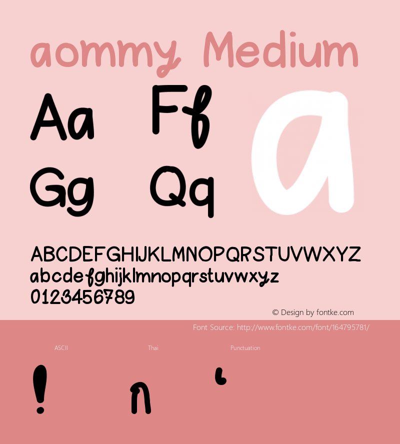 aommy Version 001.000 Font Sample