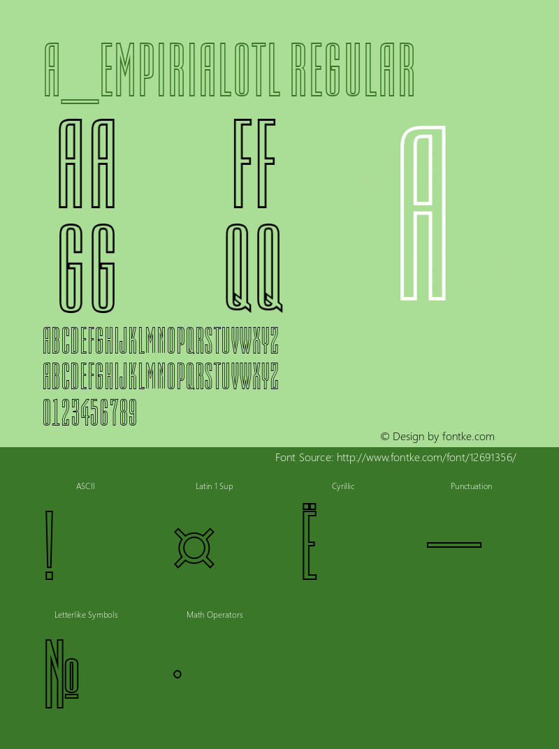 a_EmpirialOtl Regular 001.002 Font Sample