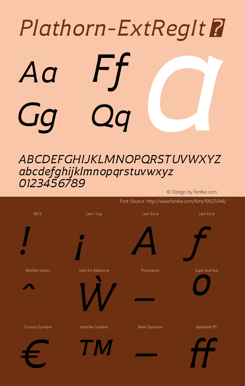 Plathorn-ExtRegIt ☞ Version 1.000;com.myfonts.easy.insigne.plathorn.extended-italic.wfkit2.version.4e3n Font Sample