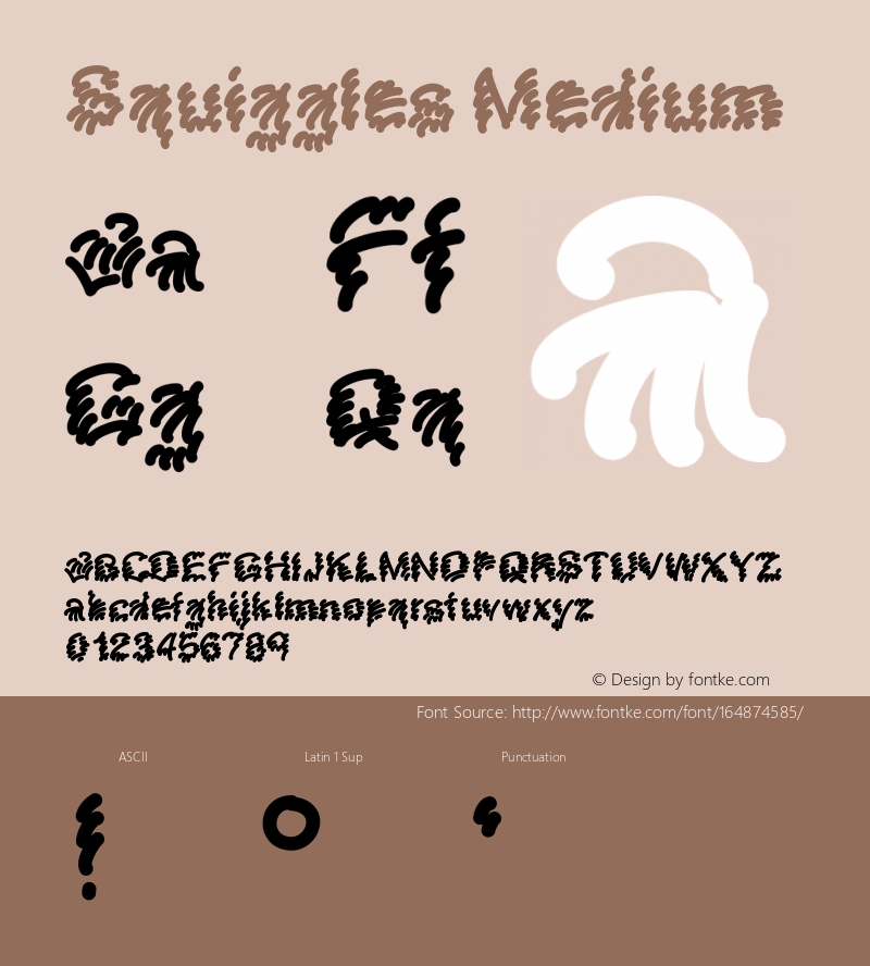 Squiggles Version 001.000 Font Sample