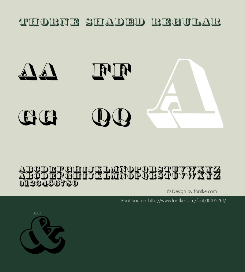 Thorne Shaded Regular OTF 1.000;PS 001.000;Core 1.0.29 Font Sample