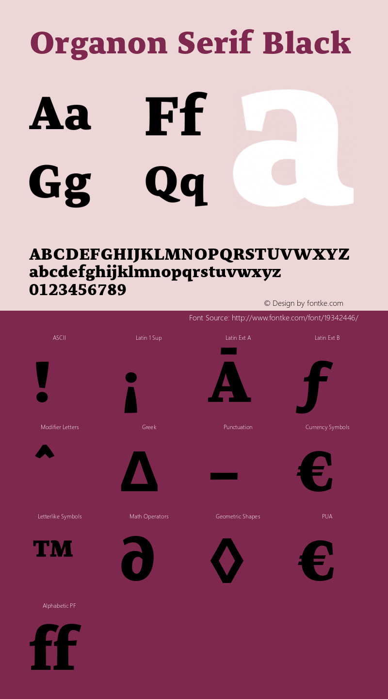 OrganonSerif-Black 001.002 Font Sample