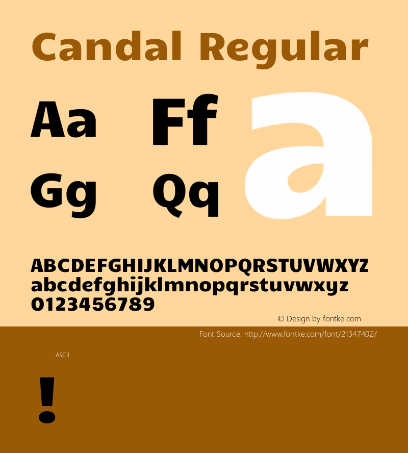 Candal Version 1.0 Font Sample