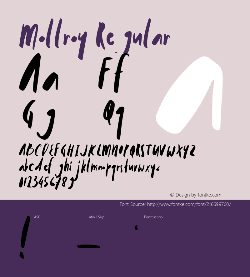 Mollroy Version 1.00;February 10, 2021;FontCreator 12.0.0.2545 64-bit图片样张