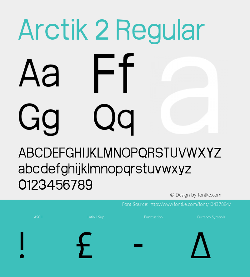 Arctik 2 Regular Version 001.000 Font Sample