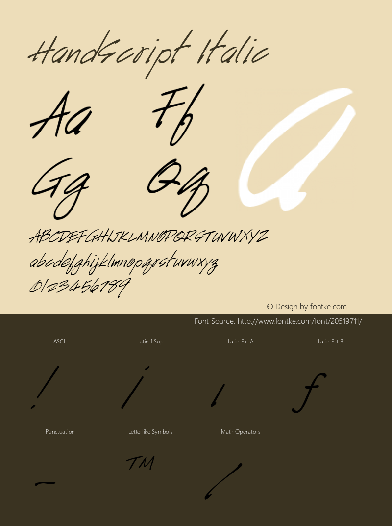 HandScript Italic Altsys Fontographer 3.5  7/11/96 Font Sample