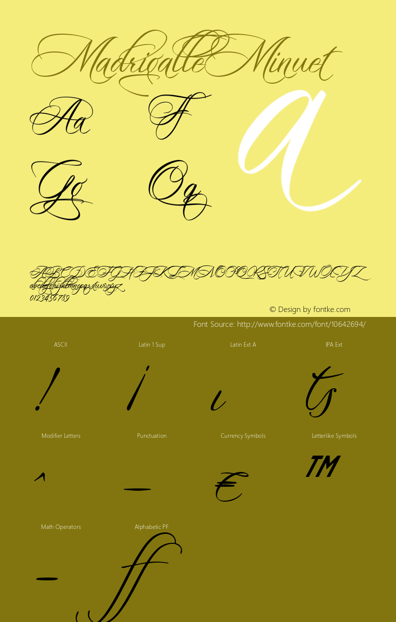 MadrigalleMinuet ☞ Version 1.053;com.myfonts.easy.scholtz.madrigalle.minuet.wfkit2.version.3CyD Font Sample