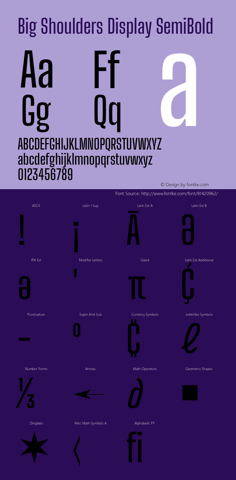 Big Shoulders Display SemiBold Version 1.100 Font Sample