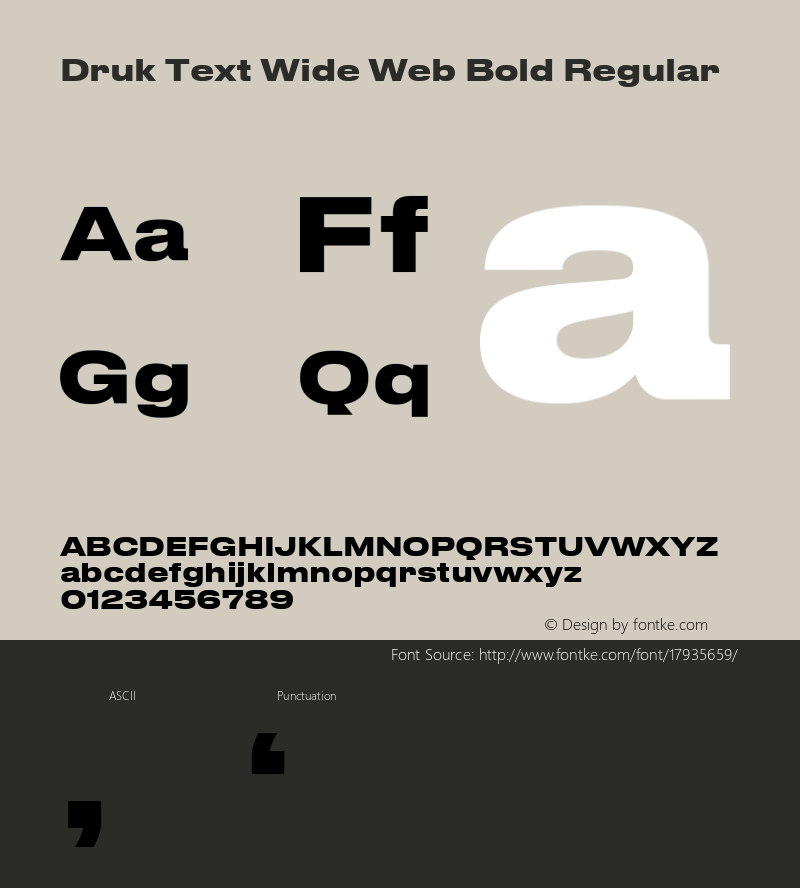 Druk Text Wide Web Bold Regular Version 1.1 2015 Font Sample