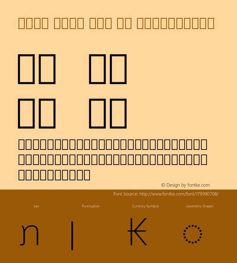 Noto Sans Lao UI ExtraLight Version 2.000图片样张