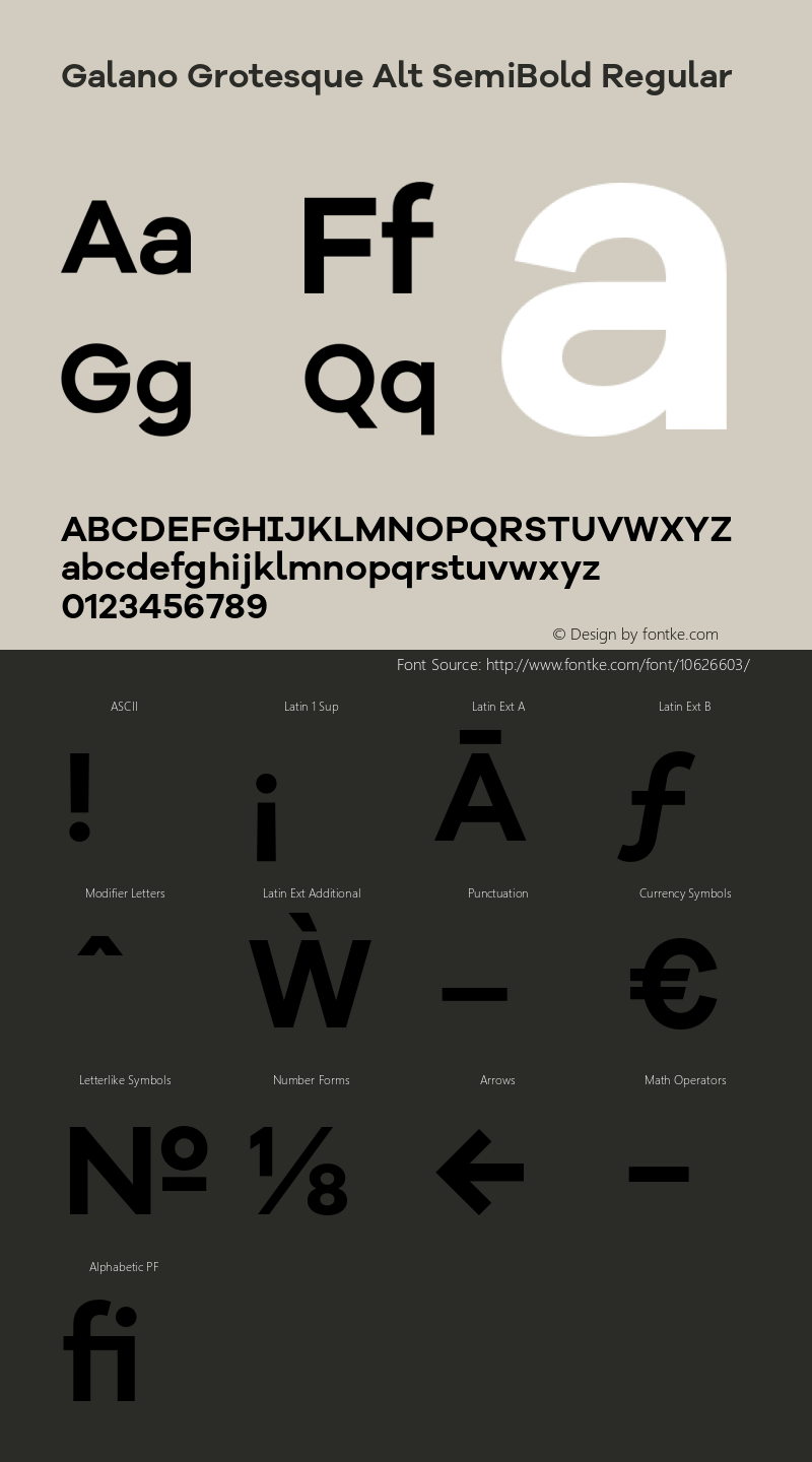 Galano Grotesque Alt SemiBold Regular Version 1.000;PS 001.000;hotconv 1.0.70;makeotf.lib2.5.58329 Font Sample