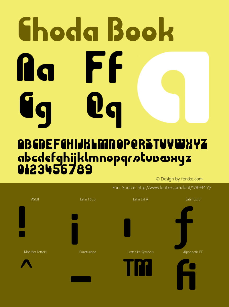 Choda Book Version 1 Font Sample