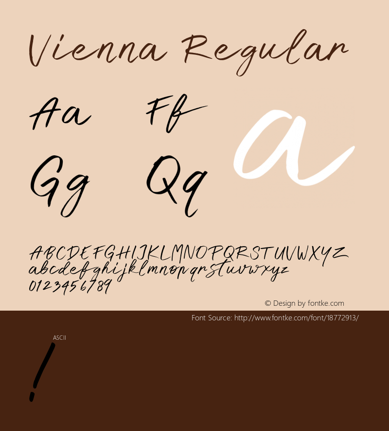 Vienna Regular Version 1.001;Fontself Maker 1.1.0 Font Sample