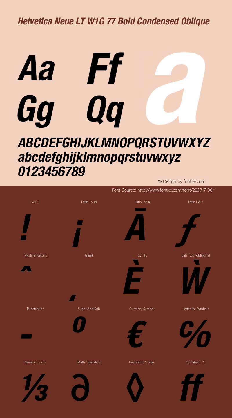 Helvetica Neue LT W1G 77 Bold Condensed Oblique Version 2.00;March 20, 2020;FontCreator 12.0.0.2563 64-bit图片样张