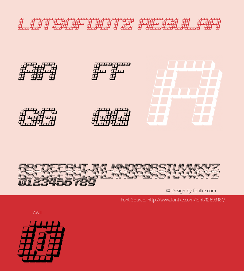 LotsOfDotz Regular 2 Font Sample