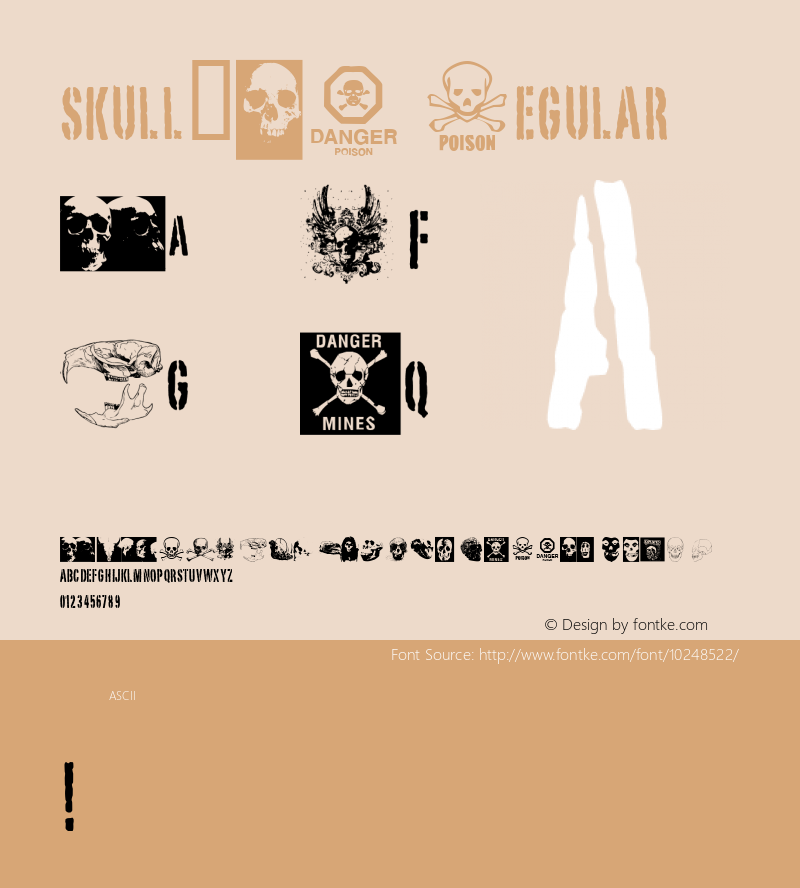 skull_TS Regular 9/9/2007 Font Sample