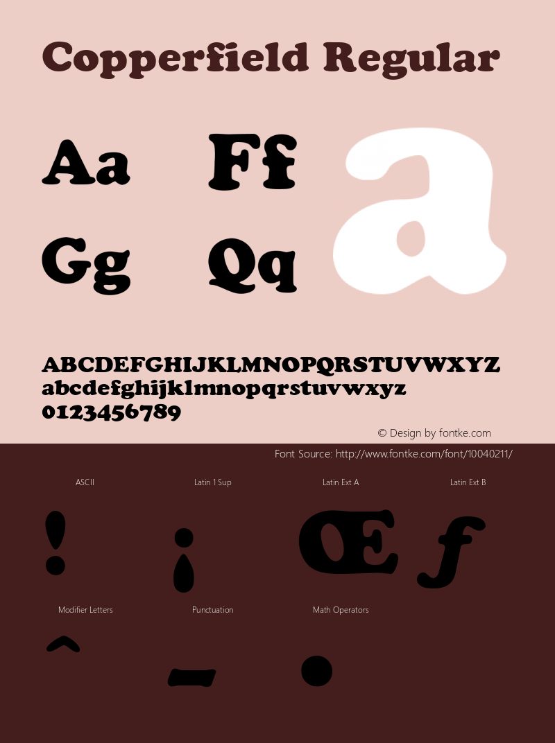 Copperfield Regular 0.0 Font Sample