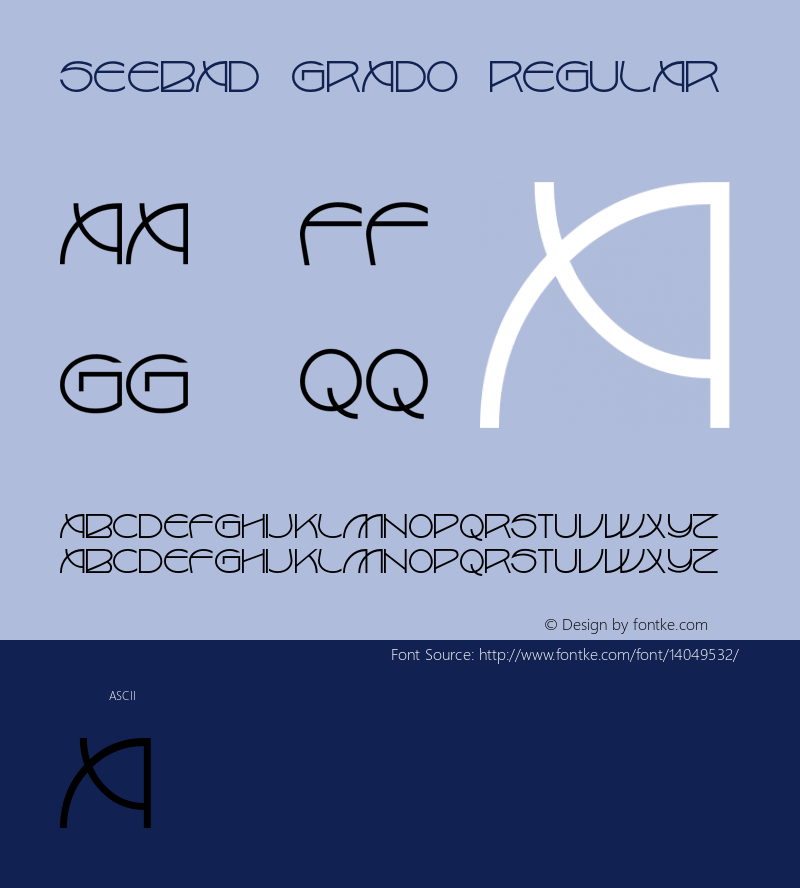 Seebad Grado Regular 001.000 Font Sample