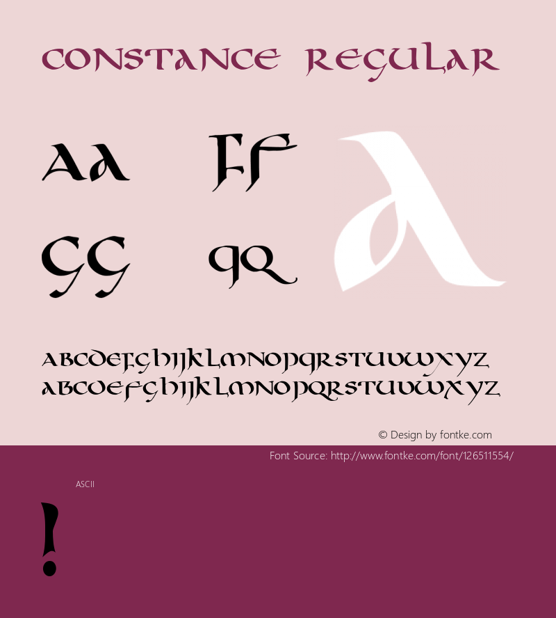Constance 001.000 Font Sample