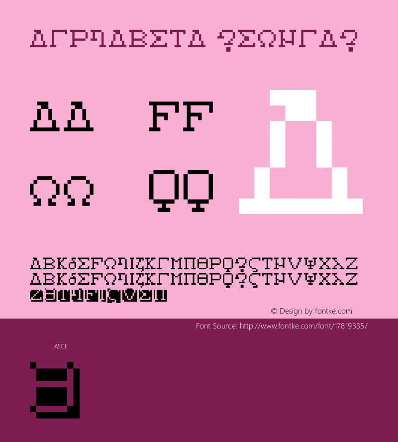 Alphabeta Regular 1.0 Font Sample