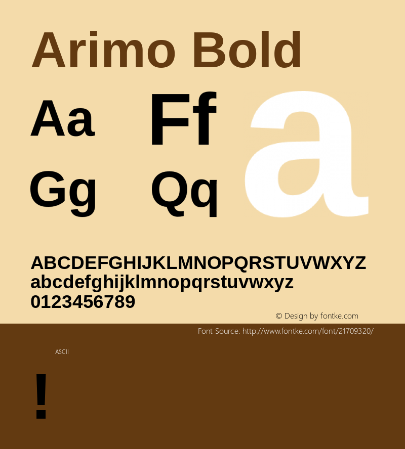 Arimo Version 1.0 Font Sample