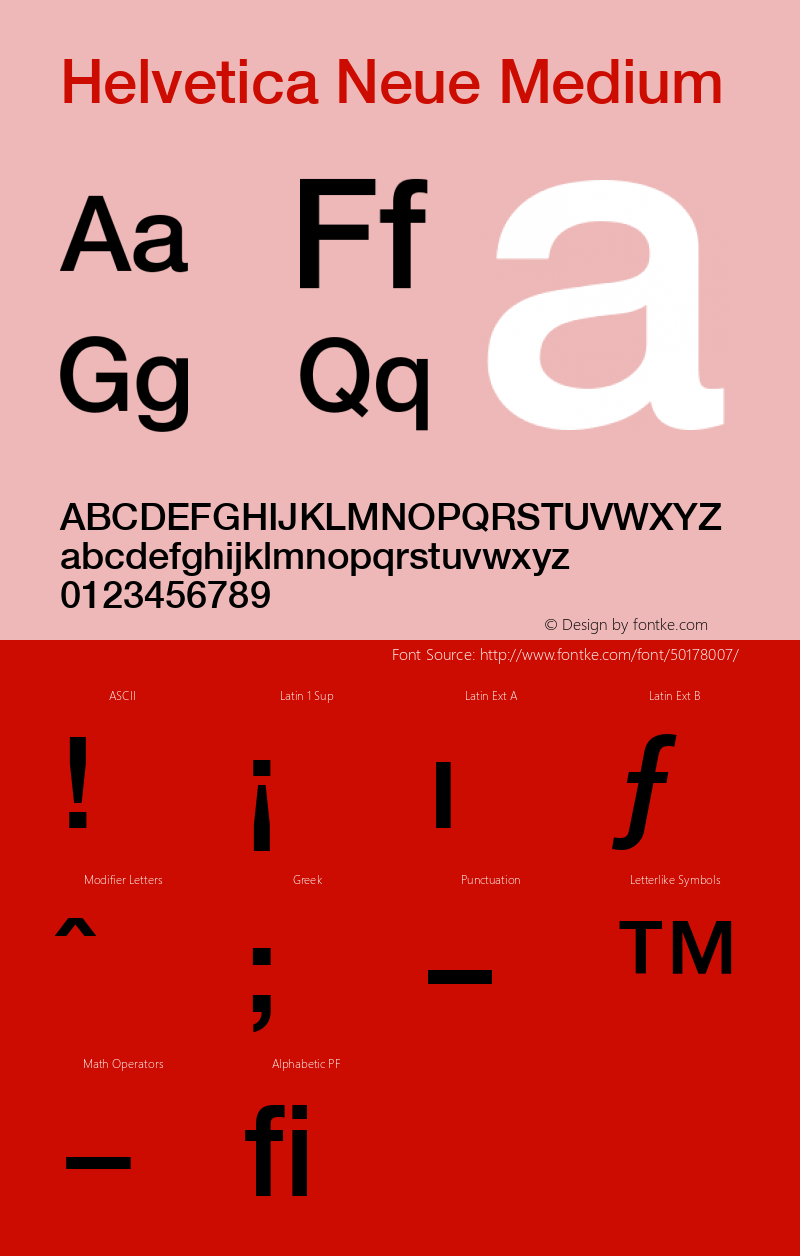 Helvetica 65 Medium Version 001.002 Font Sample