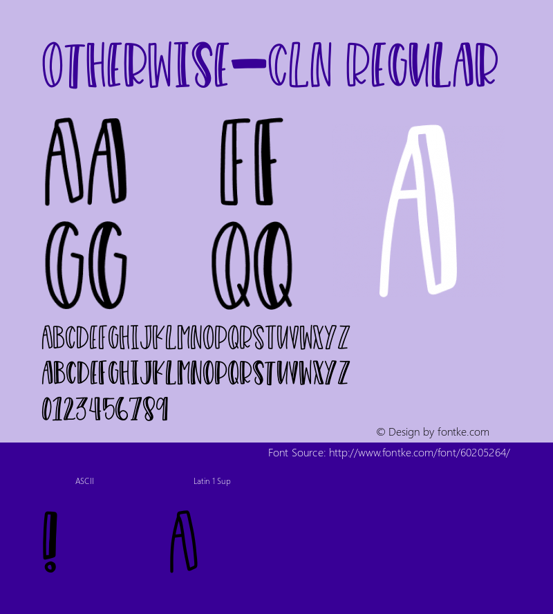 OtherWise-CLN Version 1.002;Fontself Maker 2.3.5 Font Sample