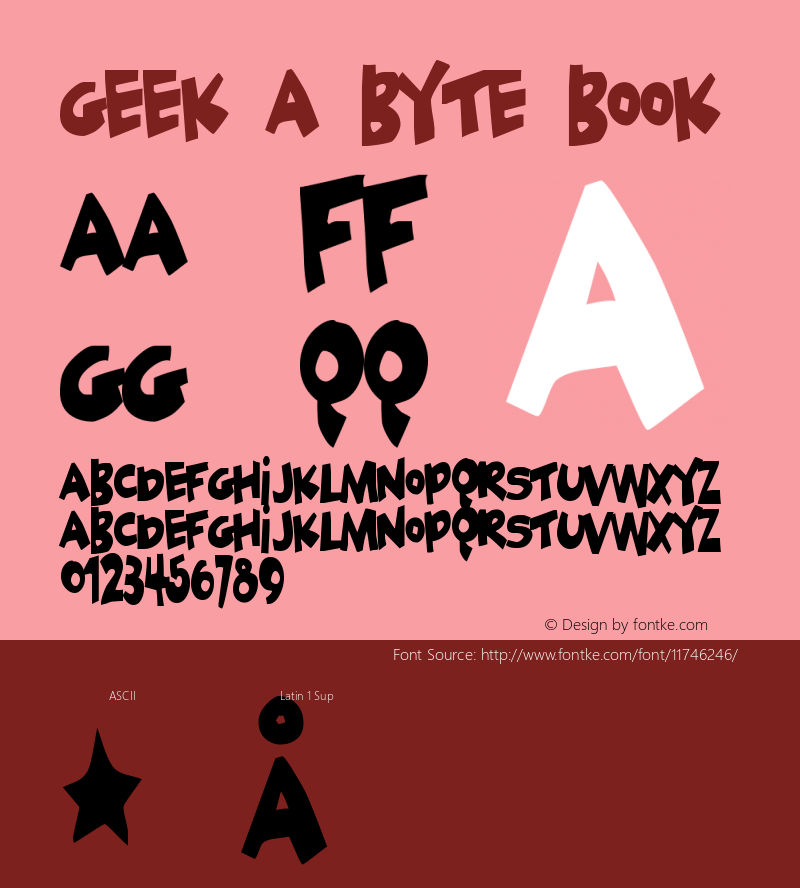 Geek a byte Book Version 2 Font Sample