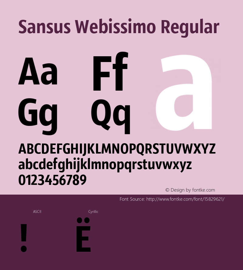 Sansus Webissimo Regular 1.0; ttfautohint (v1.4.1) Font Sample