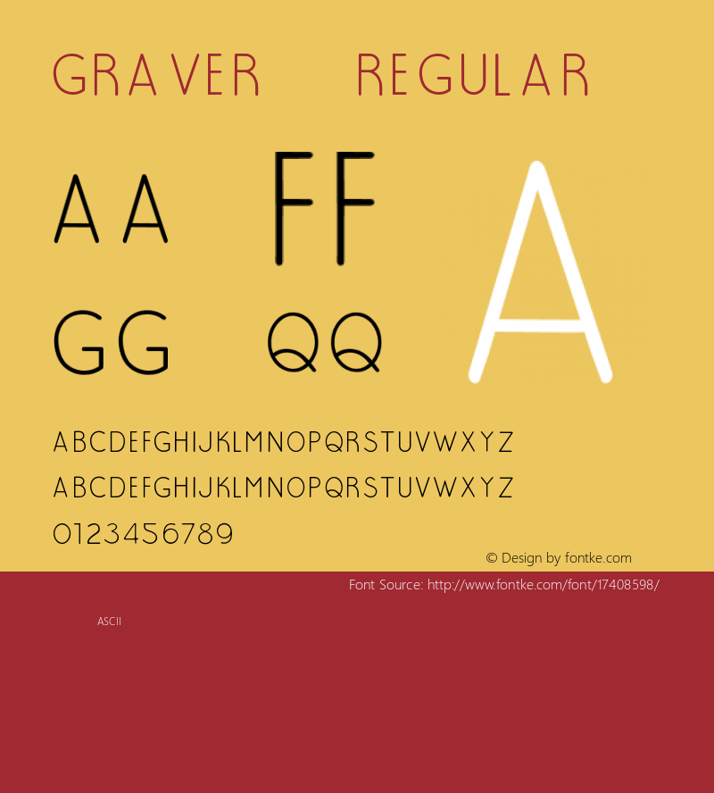 Graver Regular Version 001.000 Font Sample