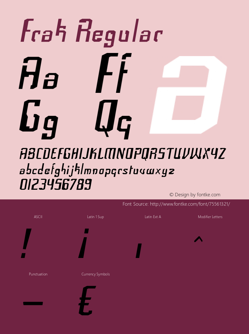 Frak-Regular Version 4.002 Font Sample