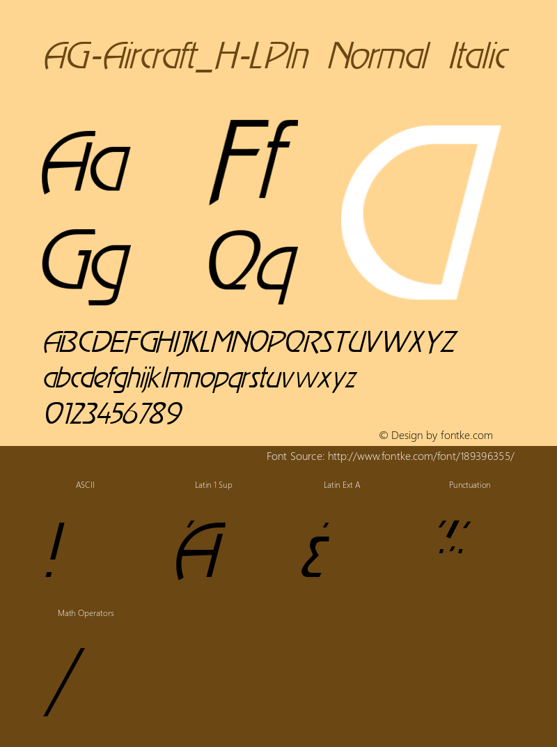 AG-Aircraft_H-LPln Normal Italic 1.0 Sat Oct 01 09:27:06 1994图片样张