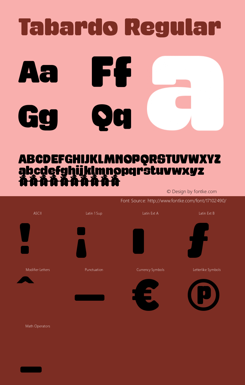 Tabardo Regular Version 2.231 Font Sample