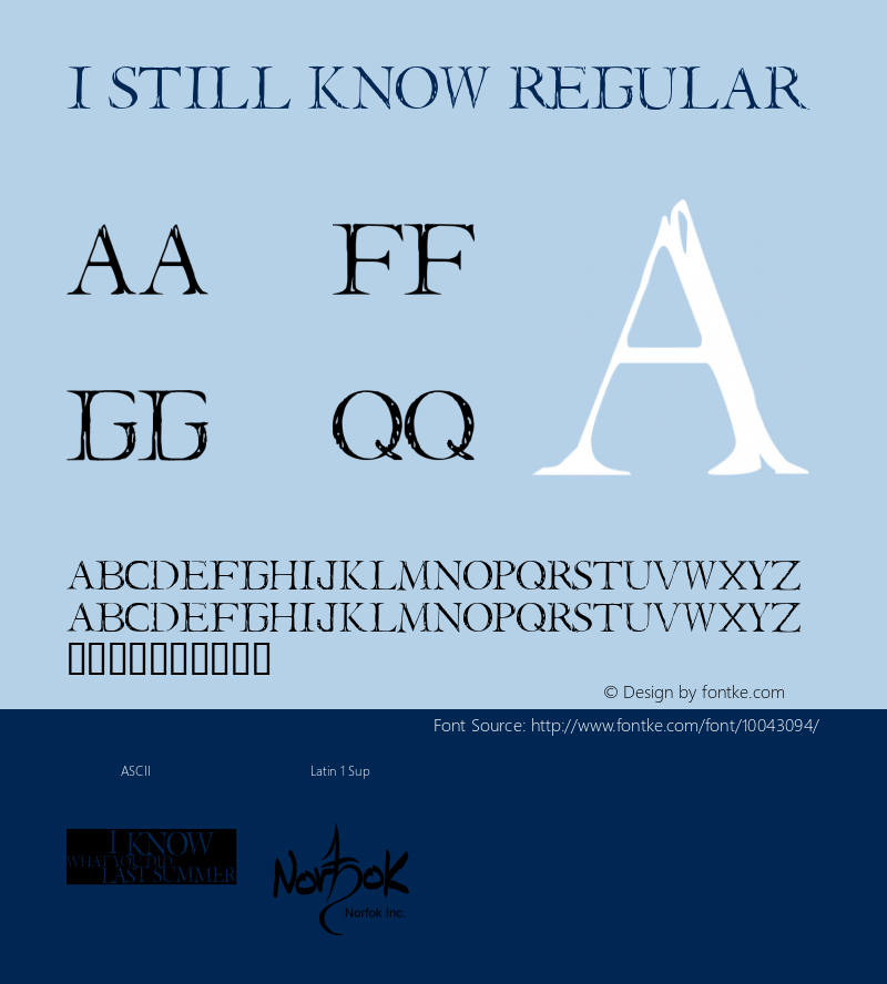 I Still Know Regular 1.1 Font Sample