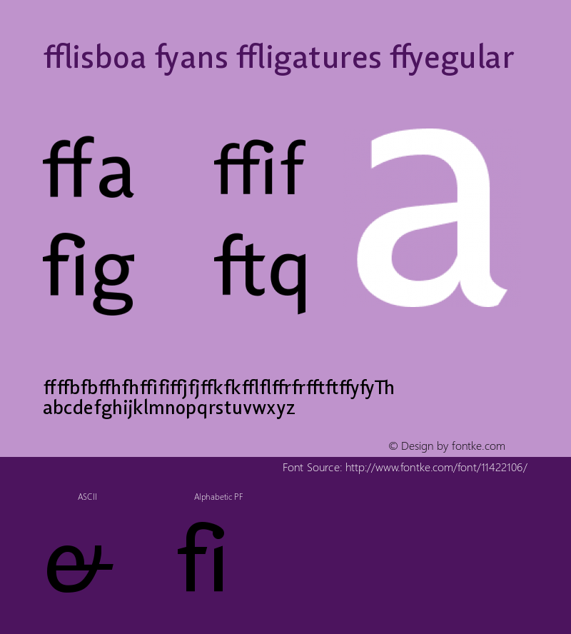 Lisboa Sans Ligatures Regular Version 001.000 Font Sample