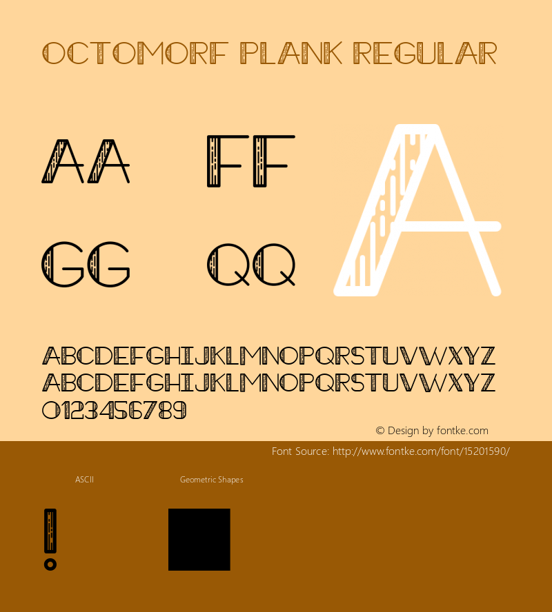 Octomorf Plank Regular Version 1.001;PS 001.001;hotconv 1.0.56;makeotf.lib2.0.21325 Font Sample