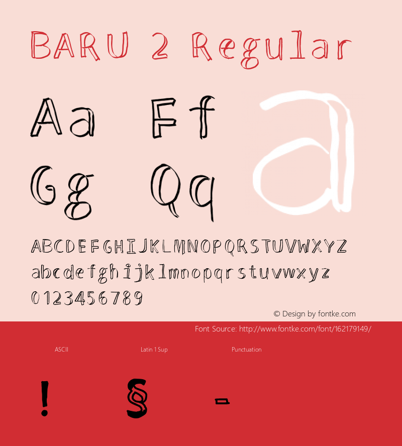 BARU 2 1.0 Font Sample