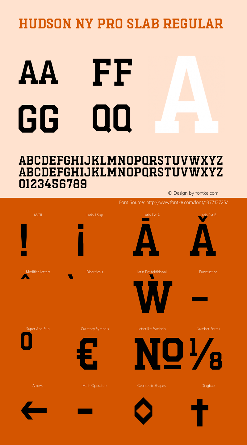 Hudson NY Pro Slab 1.055 Font Sample