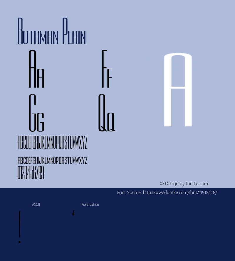 Rothman Plain Altsys Fontographer 3.3  3/2/92 Font Sample