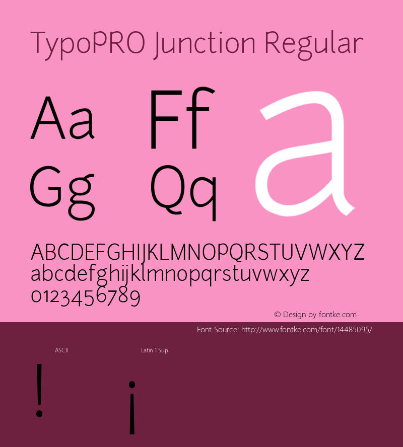 TypoPRO Junction Regular Version 1.002 Font Sample