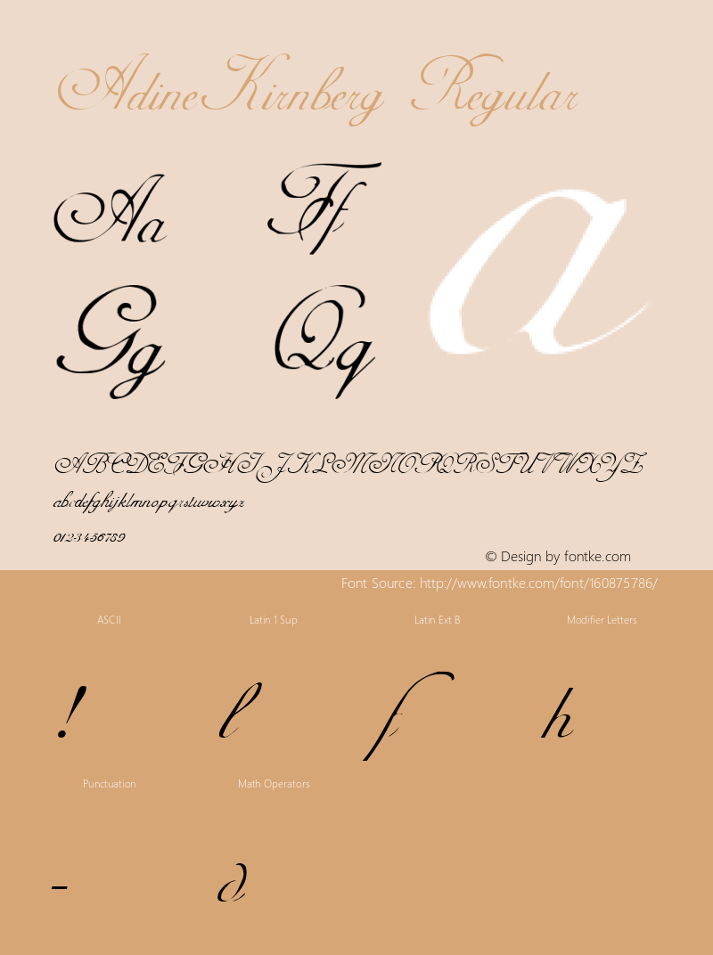 AdineKirnberg Altsys Metamorphosis:3/6/92 Font Sample