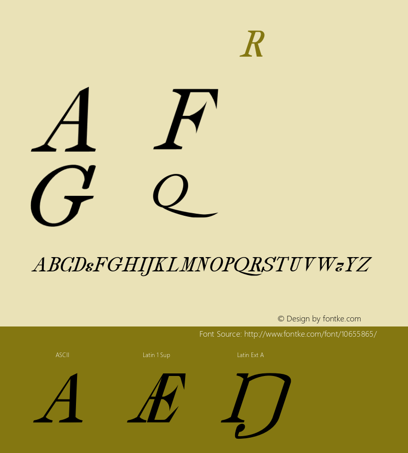 drmdozitsc8 Regular Version 001.001 Font Sample