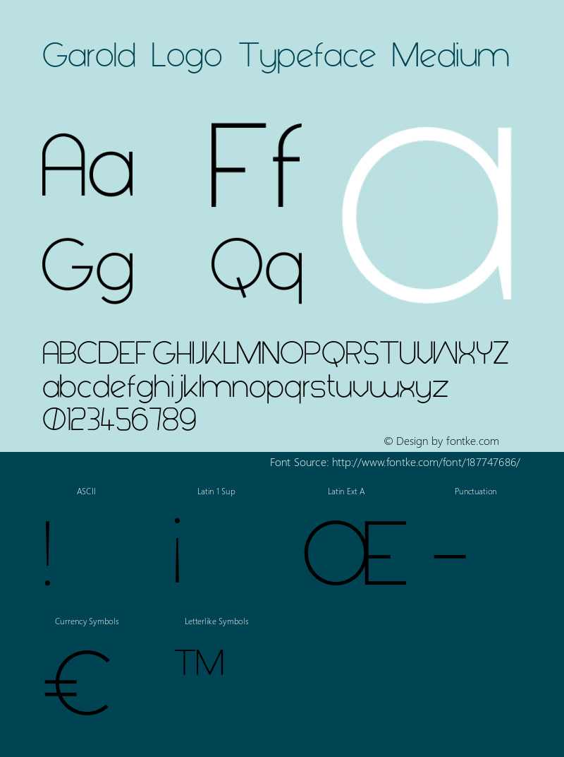 Garold Logo Typeface Medium Version 1.000;hotconv 1.0.109;makeotfexe 2.5.65596图片样张