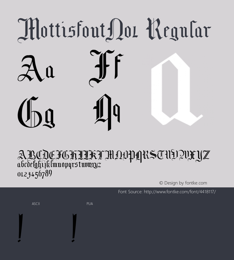 MottisfontNo1 Regular Version 1.00 Font Sample