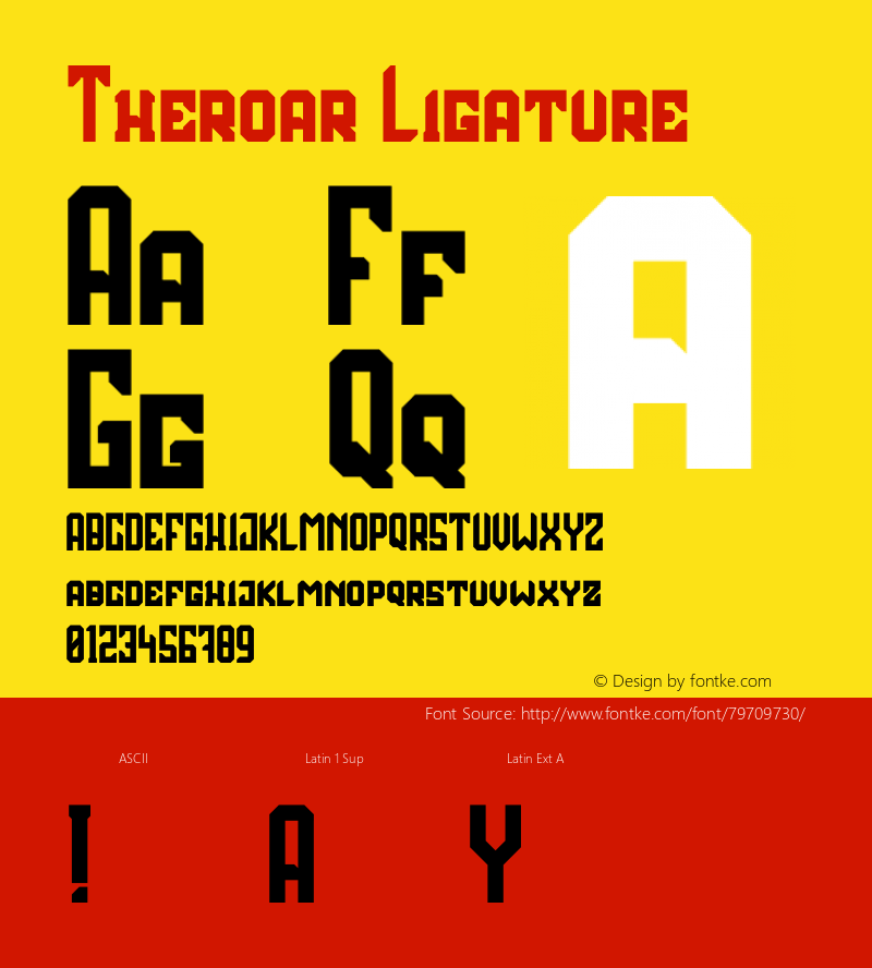 Theroar Ligature Version 1.011;Fontself Maker 3.5.1 Font Sample