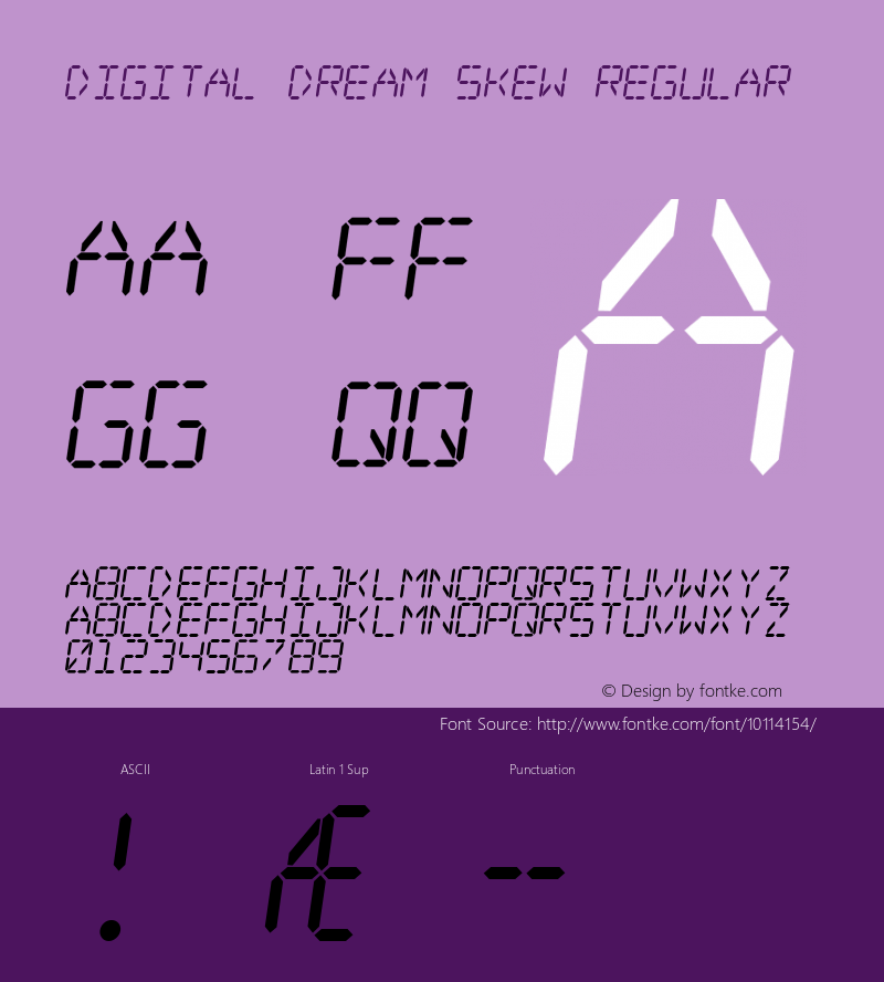 Digital dream Skew Regular 2 Font Sample